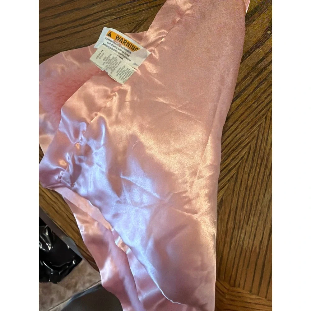 Cloud Island Pink Flamingo Security Blanket Lovey Plush Satin Trim SWB21013